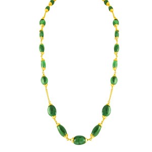 Emerald gold chain