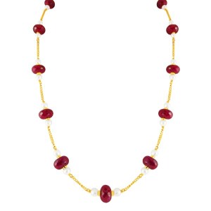 Ruby gold chain