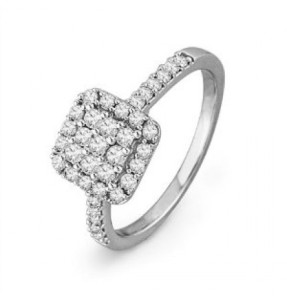 Diamond and white gold ring